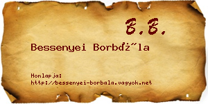 Bessenyei Borbála névjegykártya