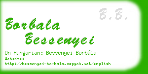borbala bessenyei business card