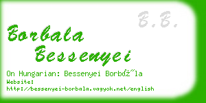 borbala bessenyei business card